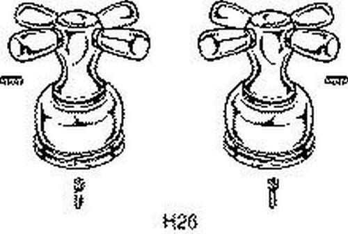 Delta NeoStyleOld H26 Metal Cross Handle Set in Chrome Finish