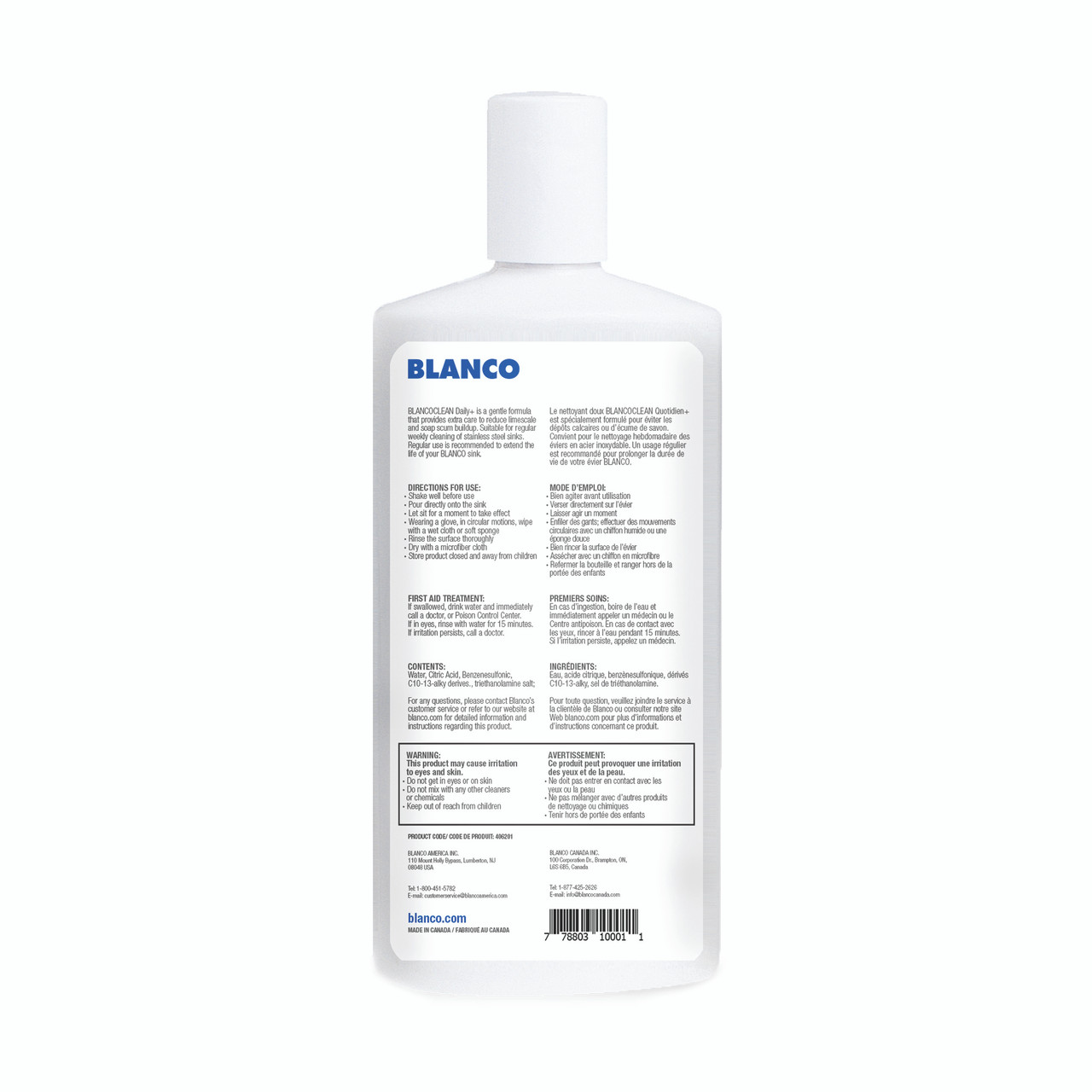 Blanco 406201 BlancoClean Daily+ Stainless Steel Sink Cleaner