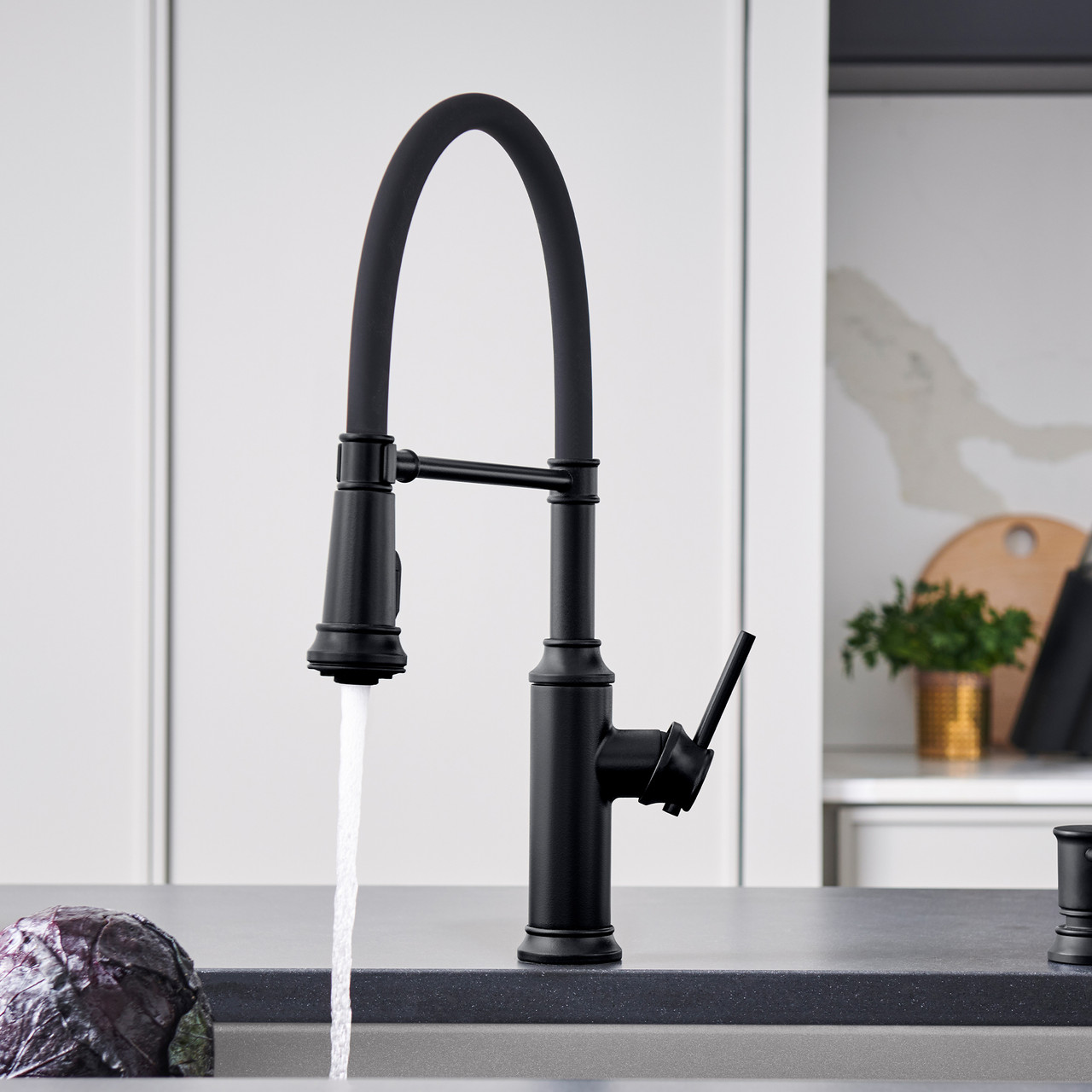 Blanco 443022: Empressa Collection Semi-Pro Kitchen Faucet 1.5 GPM - Matte Black