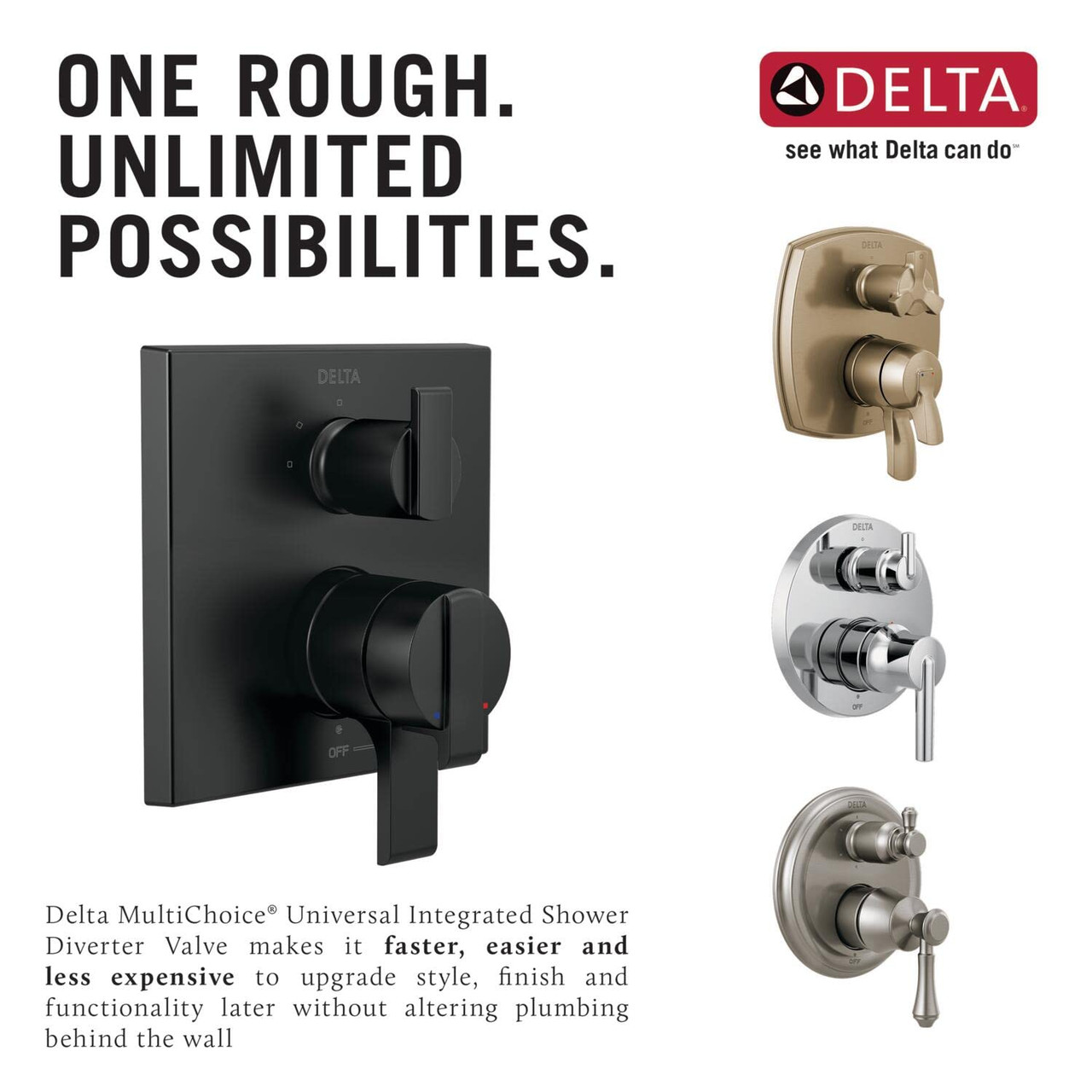 Delta R22000-WS Integrated Shower Diverter Rough with Stops