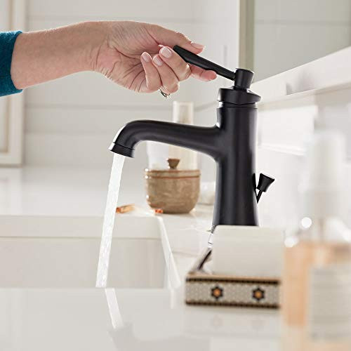 hansgrohe 04773670 Joleena Single-Hole Faucet 100 with Pop-Up Drain, 0.5 GPM in Matte Black