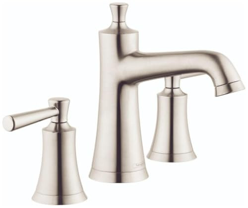 hansgrohe 04774820 Joleena Widespread Faucet 100 with Pop-Up Drain, 1.2 GPM in Brushed Nickel