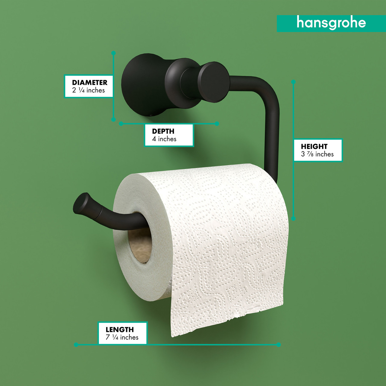 Hansgrohe 04787670 Joleena Toilet Paper Holder in Matte Black
