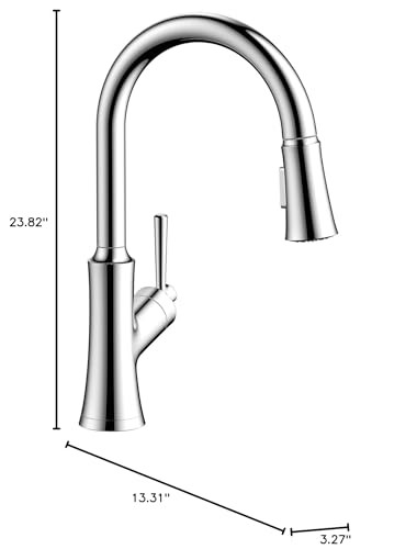 Hansgrohe 04793000 Joleena High Arc Kitchen Faucet, 2-Spray Pull-Down, 1.75 GPM in Chrome