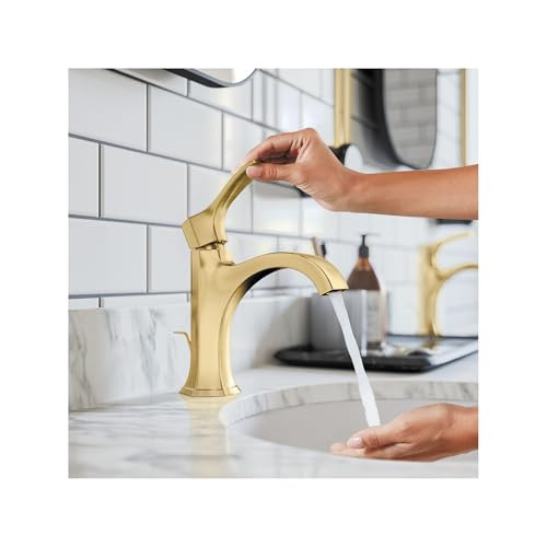 hansgrohe 04810250 Locarno Single-Hole Faucet 110 with Pop-Up Drain, 1.2 GPM in Brushed Gold Optic