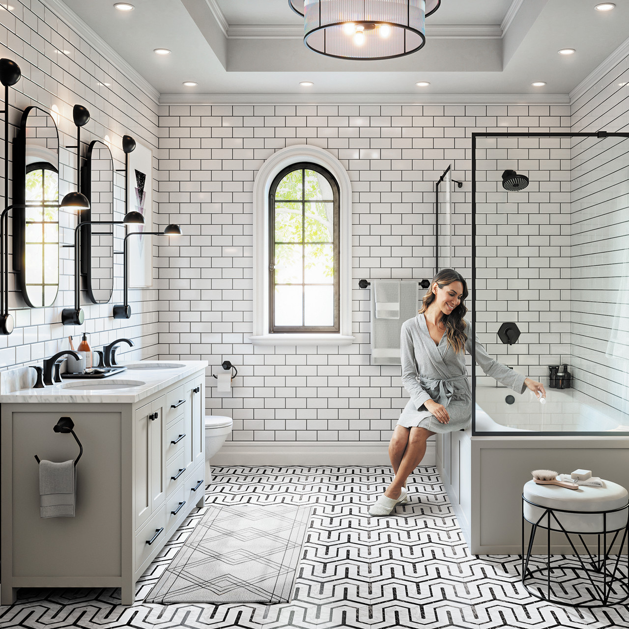 Hansgrohe 04815670 Locarno Tub Spout with Diverter in Matte Black