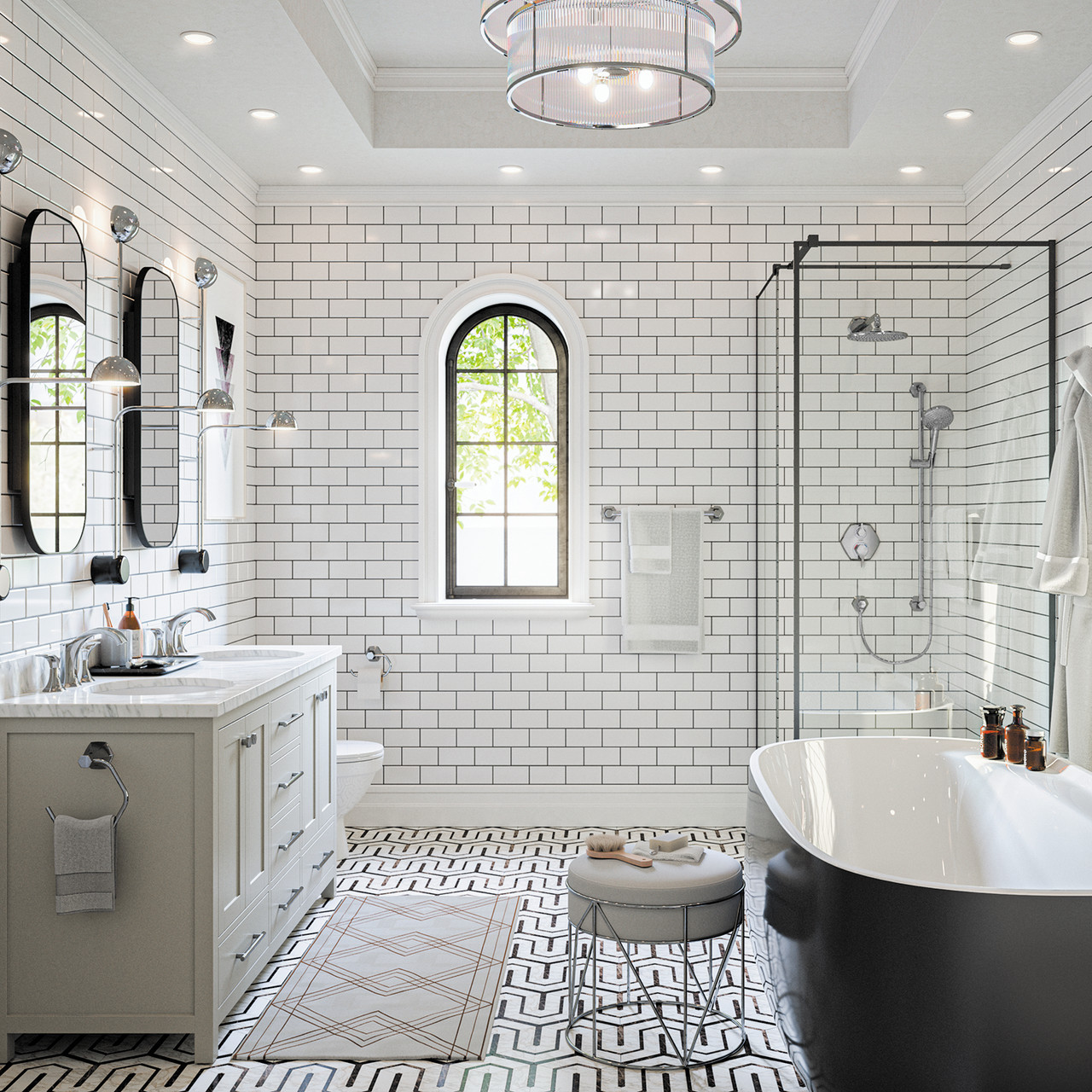 Hansgrohe 04818000 Locarno Freestanding Tub Filler Trim with 1.75 GPM Handshower in Chrome