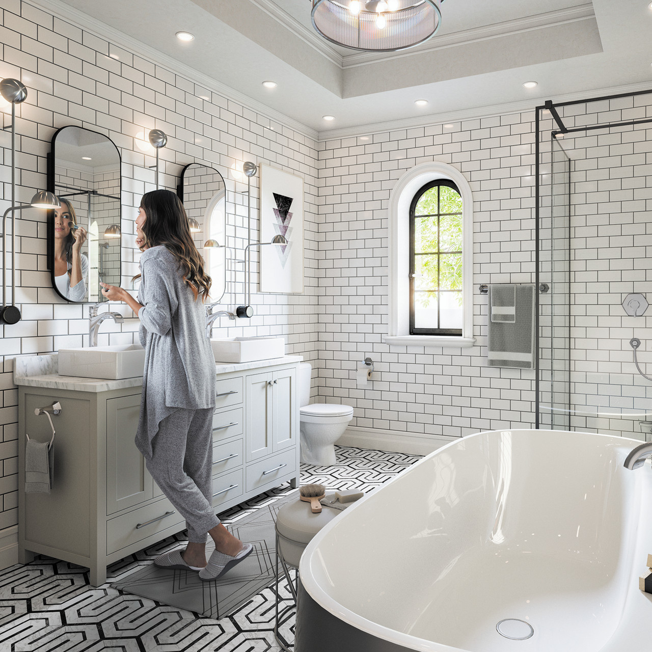 Hansgrohe 04818830 Locarno Freestanding Tub Filler Trim with 1.75 GPM Handshower in Polished Nickel