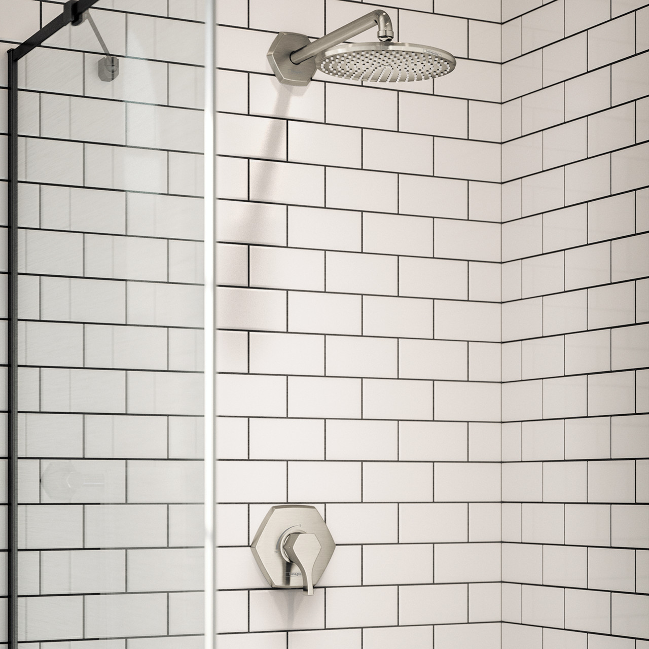 Hansgrohe 04824820 Locarno Shower Head 240 1-Jet, 1.75 GPM in Brushed Nickel