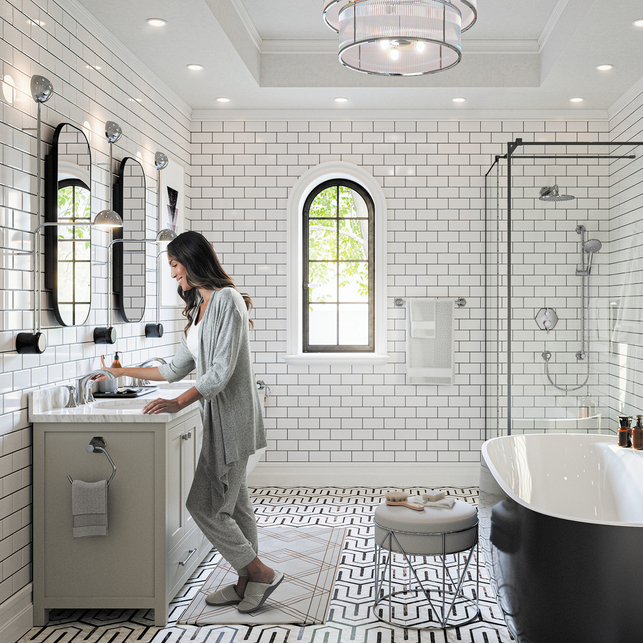 Hansgrohe 04832000 Locarno Wallbar, 36" in Chrome