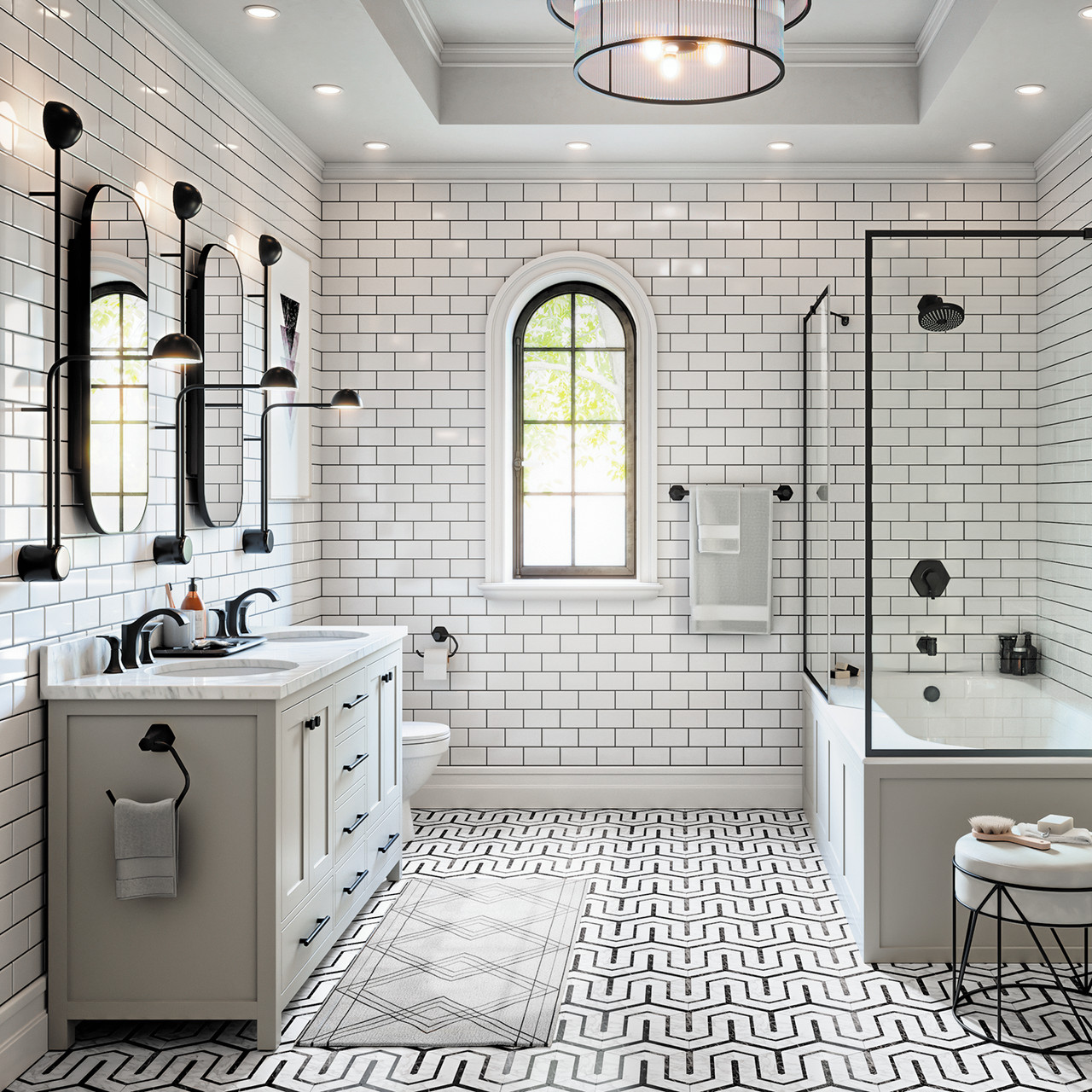 Hansgrohe 04835670 Locarno Towel Bar, 24" in Matte Black