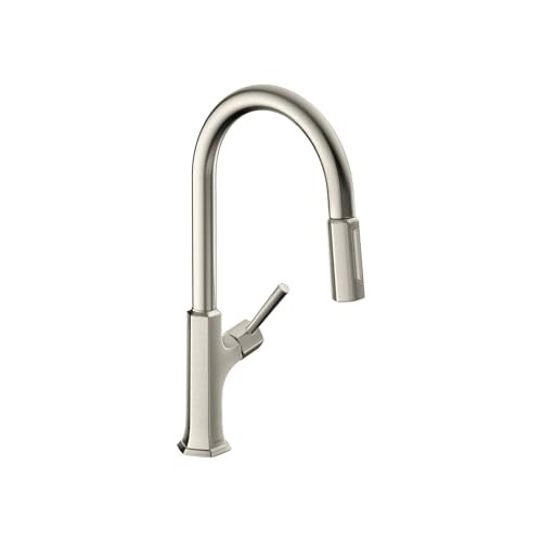 Hansgrohe 04852800 Locarno High Arc Kitchen Faucet, 2-Spray Pull-Down, 1.75 GPM in Steel Optic