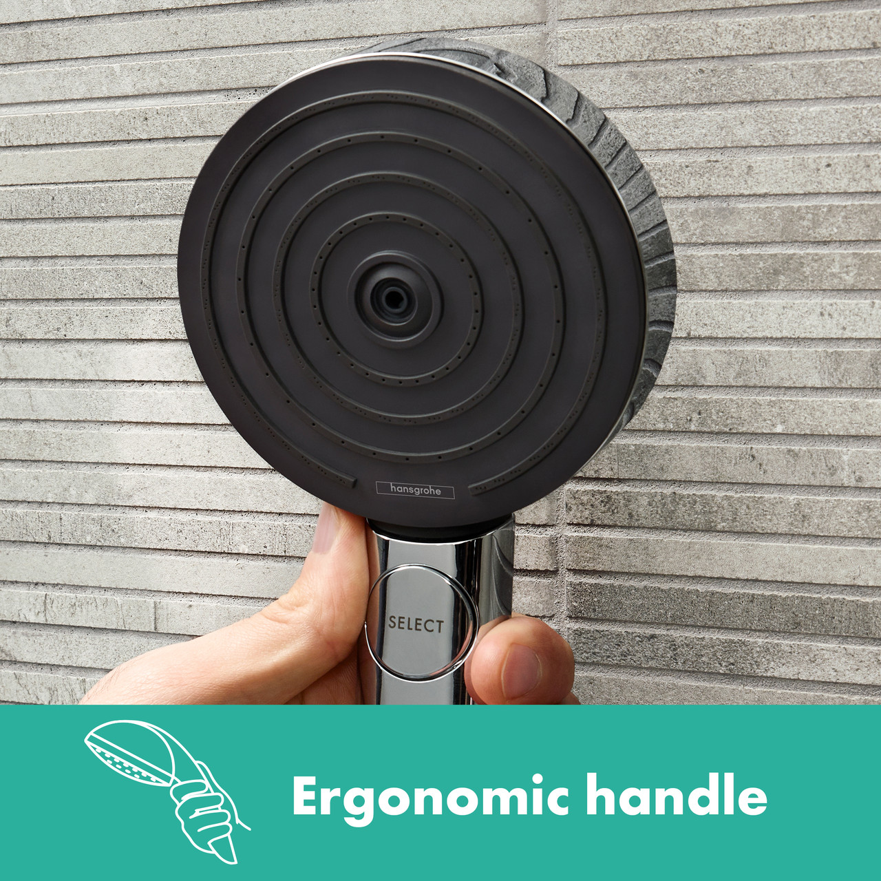 Hansgrohe 24111671 Pulsify S Handshower 105 3-Jet, 2.5 GPM in Matte Black