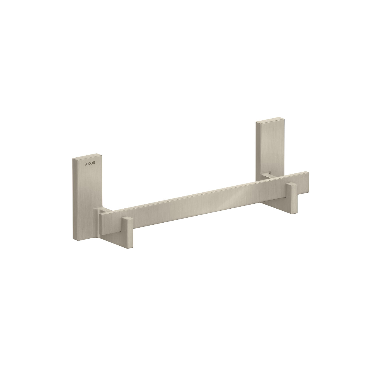 AXOR 42613820 Universal Rectangular Towel Bar, 12" in Brushed Nickel