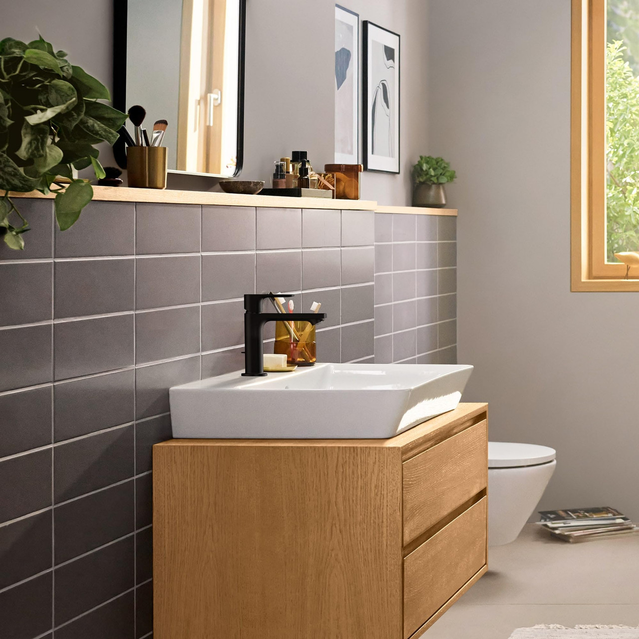 hansgrohe 72557001 Rebris E Single-Hole Faucet 110 with Pop-Up Drain, 1.2 GPM in Chrome