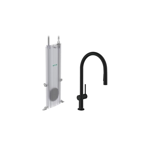 Hansgrohe 72801671 Talis N High Arc Kitchen Faucet, O-Style 2-Spray Pull-Down with sBox, 1.75 GPM in Matte Black