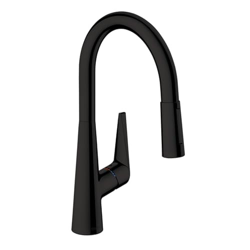 Hansgrohe 72813671 Talis S High Arc Kitchen Faucet, 2-Spray Pull-Down, 1.75 GPM in Matte Black