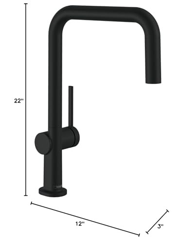 Hansgrohe 72858671 Talis N Kitchen Faucet, U-Style 1-Spray, 1.5 GPM in Matte Black
