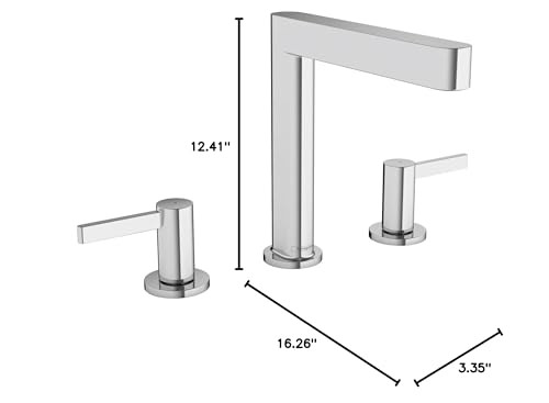 hansgrohe 76034001 Finoris Wide-spread Faucet 160 with Pop-up Drain, 1.2 GPM in Chrome