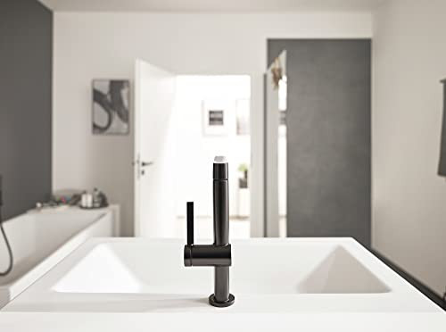 hansgrohe 76063671 Finoris Single-Hole Faucet 230 with 2-Spray Pull-Out, 1.2 GPM in Matte Black