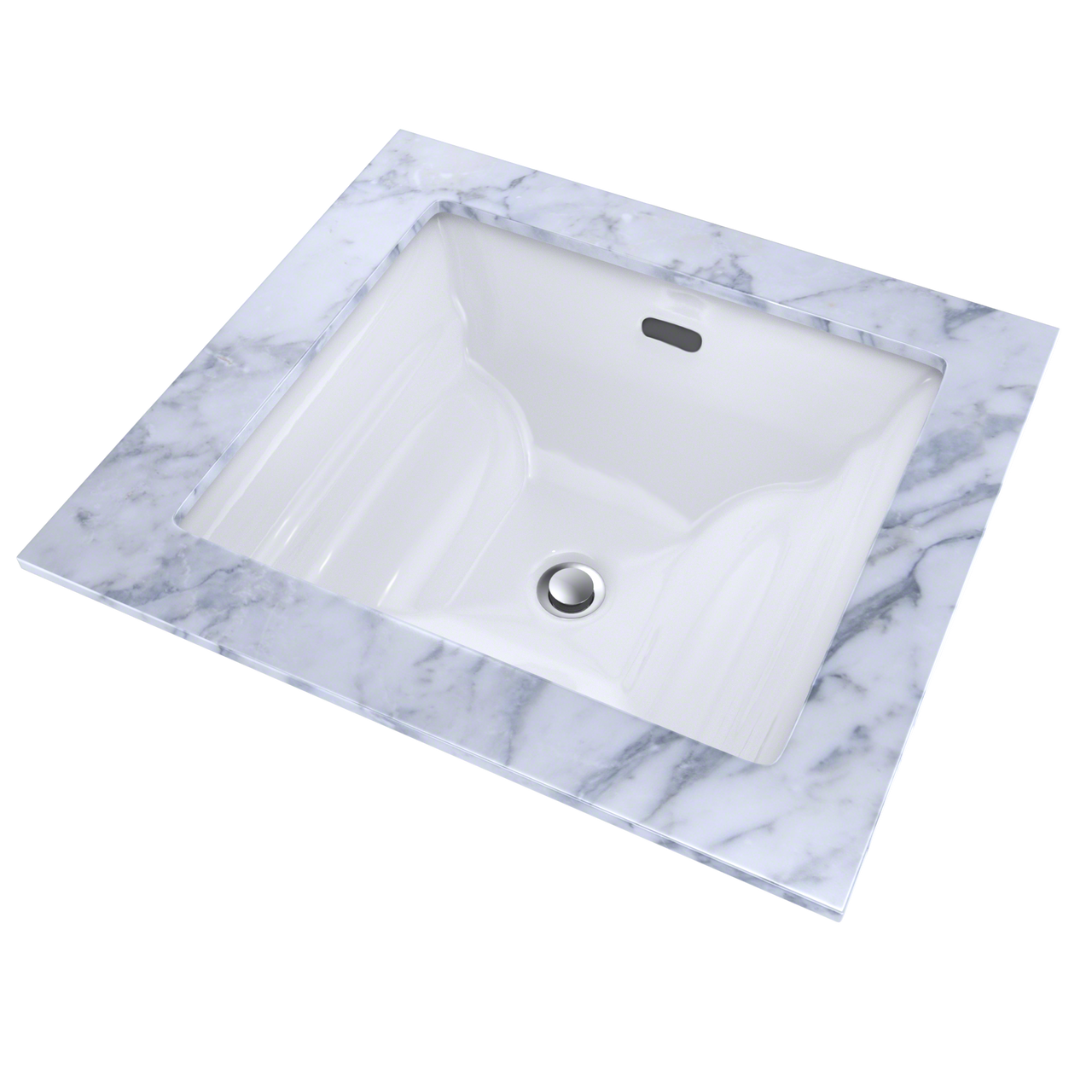 Toto Aimes Rectangular Undermount Bathroom Sink With CeFiONtect, Cotton White