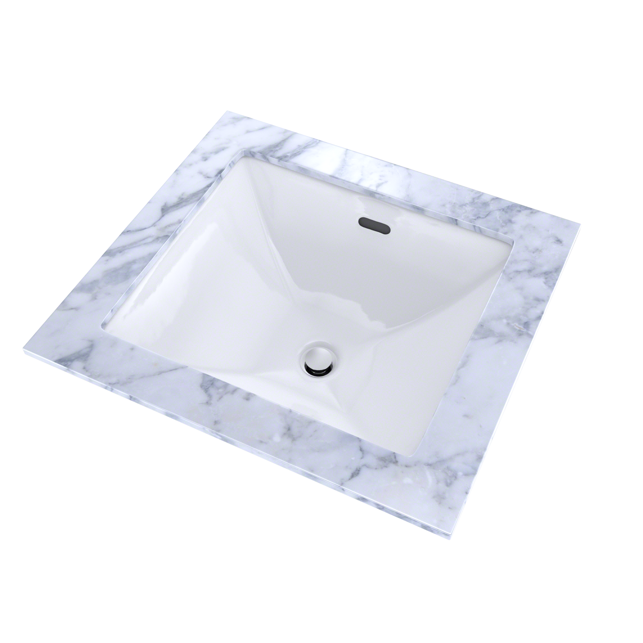 Toto Legato Rectangular Undermount Bathroom Sink With CeFiONtect, Cotton White