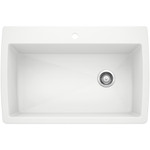 Blanco 440195 Diamond Super Single Bowl Silgranit II: White Drop In Kitchen Sink