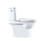 Caroma Caravelle Two Piece Elongated Chair Height Dual Flush ADA Compliant Smart Toilet with Soft Close Seat - 0.8 and 1.28 GPF in White - 920101W/920102W