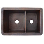 Native Trails CPK275 Cocina Duet Copper Kitchen Sink: Antique Copper