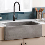 Native Trails NSKQ3320-A Farmhouse Quartet Kitchen Sink: Ash