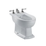 Toto Clayton Deck Mount Vertical Spray Flushing Rim Bidet, Colonial White - BT784B#11