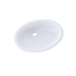 Toto LT597G#01 Dantesca Oval Undermount Bathroom Sink with CeFiONtect: Cotton White