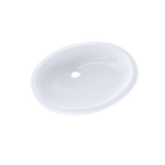 TOTO LT597G#01 Dantesca Oval Undermount Bathroom Sink with CeFiONtect: Cotton White