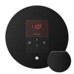 Mr. Steam MSITEMPORD-MB iTempo Round Steam Shower Control in Matte Black with Polished Chrome Bezel