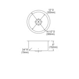 Elkay Dayton Stainless Steel 14-3/8" x 14-3/8" x 6" Single Bowl Undermount Sink