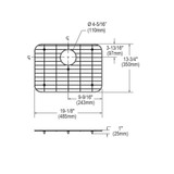 Elkay Dayton Stainless Steel 19-1/16" x 13-3/4" x 1" Bottom Grid