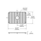 Elkay Dayton Stainless Steel 22-3/4" x 14-3/4" x 1" Bottom Grid