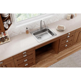 Elkay Dayton Stainless Steel 25" x 21-1/4" x 5-3/8", 2-Hole Single Bowl Drop-in Sink with Left Drain
