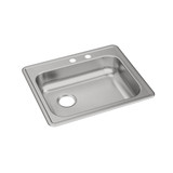 Elkay Dayton Stainless Steel 25" x 21-1/4" x 5-3/8", MR2-Hole Single Bowl Drop-in Sink with Left Drain