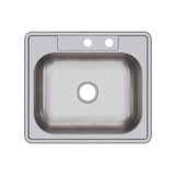 Elkay Dayton Stainless Steel 25" x 22" x 6-9/16", MR2-Hole Single Bowl Drop-in Sink
