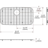 Elkay Dayton Stainless Steel 26-1/8" x 13-15/16" x 1" Bottom Grid