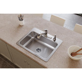 Elkay Dayton Stainless Steel 27" x 22" x 8", MR2-Hole Single Bowl Dual Mount Sink