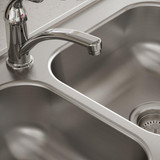 Elkay Dayton Stainless Steel 33" x 19" x 6-7/16" 1-Hole Equal Double Bowl Drop-in Sink