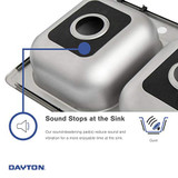 Elkay Dayton Stainless Steel 33" x 19" x 6-7/16", 2-Hole Equal Double Bowl Drop-in Sink