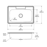 Elkay Dayton Stainless Steel 33" x 22" x 8-1/16", 2-Hole Single Bowl Drop-in Sink