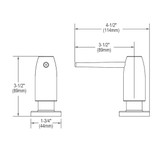 Elkay 1-3/4" x 4-1/2" x 3" Soap / Lotion Dispenser Lustrous Steel (LS)