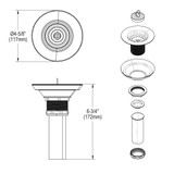 Elkay 3-1/2" Drain with Rubber Stopper