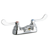 Elkay 4" Centerset with Exposed Deck Faucet Integral Spout 4" Wristblade Handles
