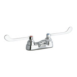 Elkay 4" Centerset with Exposed Deck Faucet Integral Spout 6" Wristblade Handles