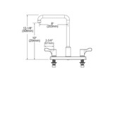 Elkay 8" Centerset Exposed Deck Mount Faucet with Arc Spout and 2-5/8" Lever Handles Chrome